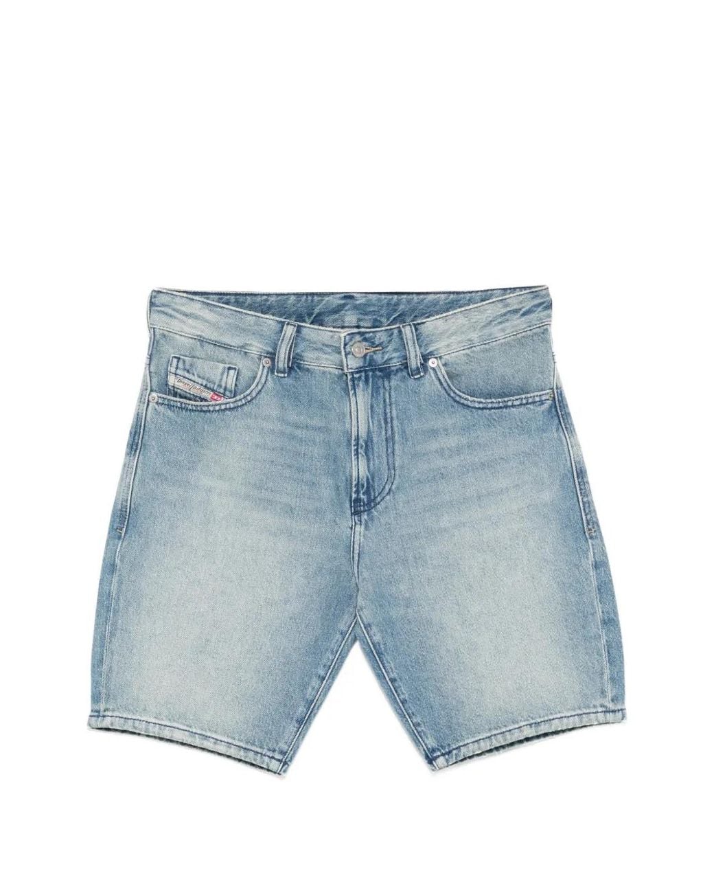 DIESEL Blue Five Pocket Cotton Shorts for men