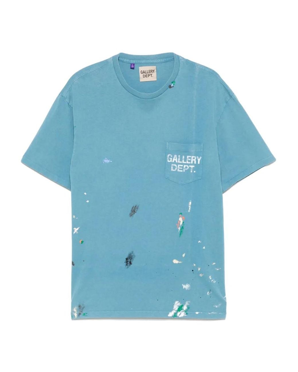 GALLERY DEPT. Blue Vintage Logo Painted T-Shirt