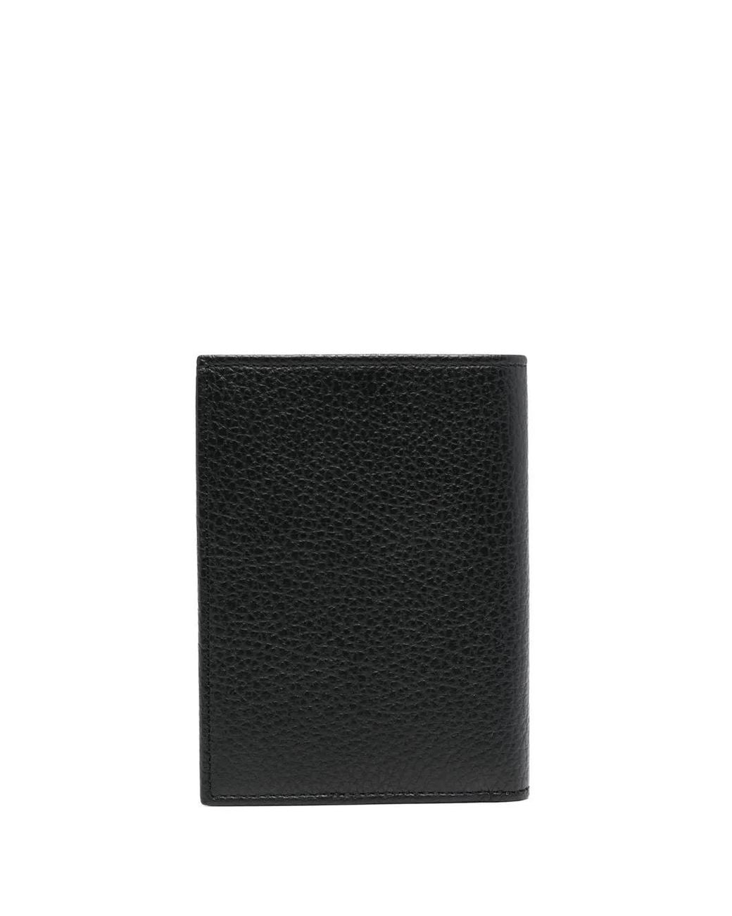 Orciani Black Logo-Plaque Cardholder for men