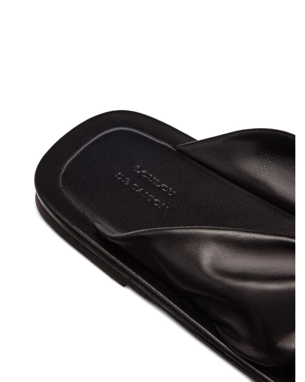 Loulou de Saison Black Leather Sandals