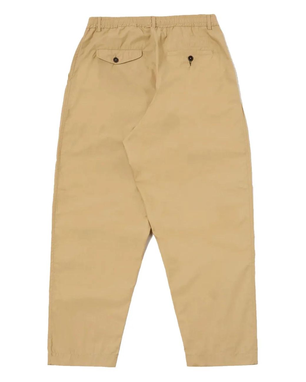 Universal Works Natural Pleated Utility Trousers for men