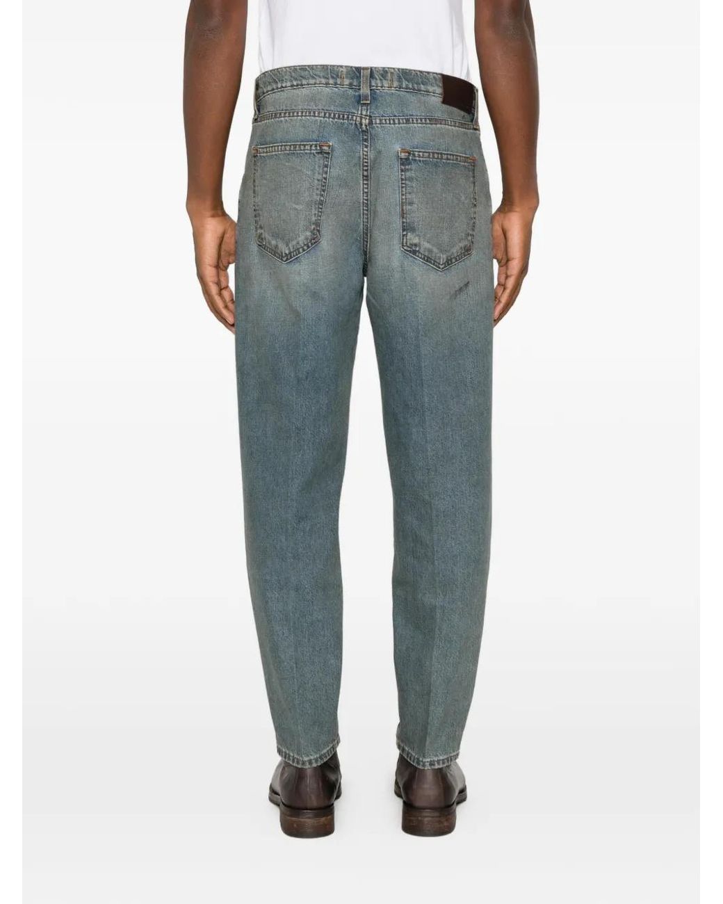 Bonheur Gray Nikko Faded-Effect Straight-Leg Jeans for men