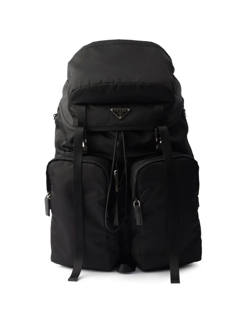 Prada Black Re-Nylon Multi-Pocket Backpack for men