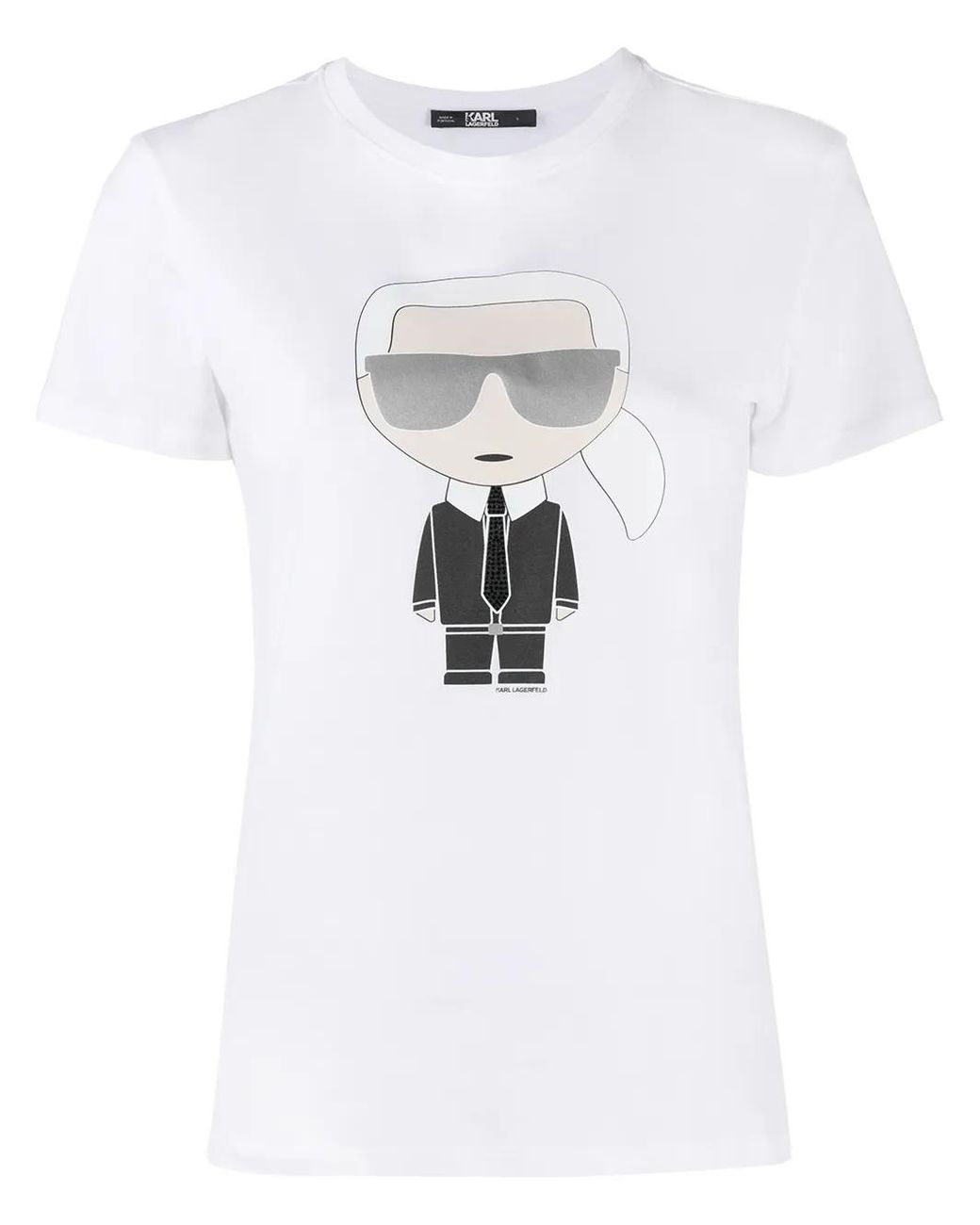 Karl Lagerfeld White Ikonik Graphic-print T-shirt