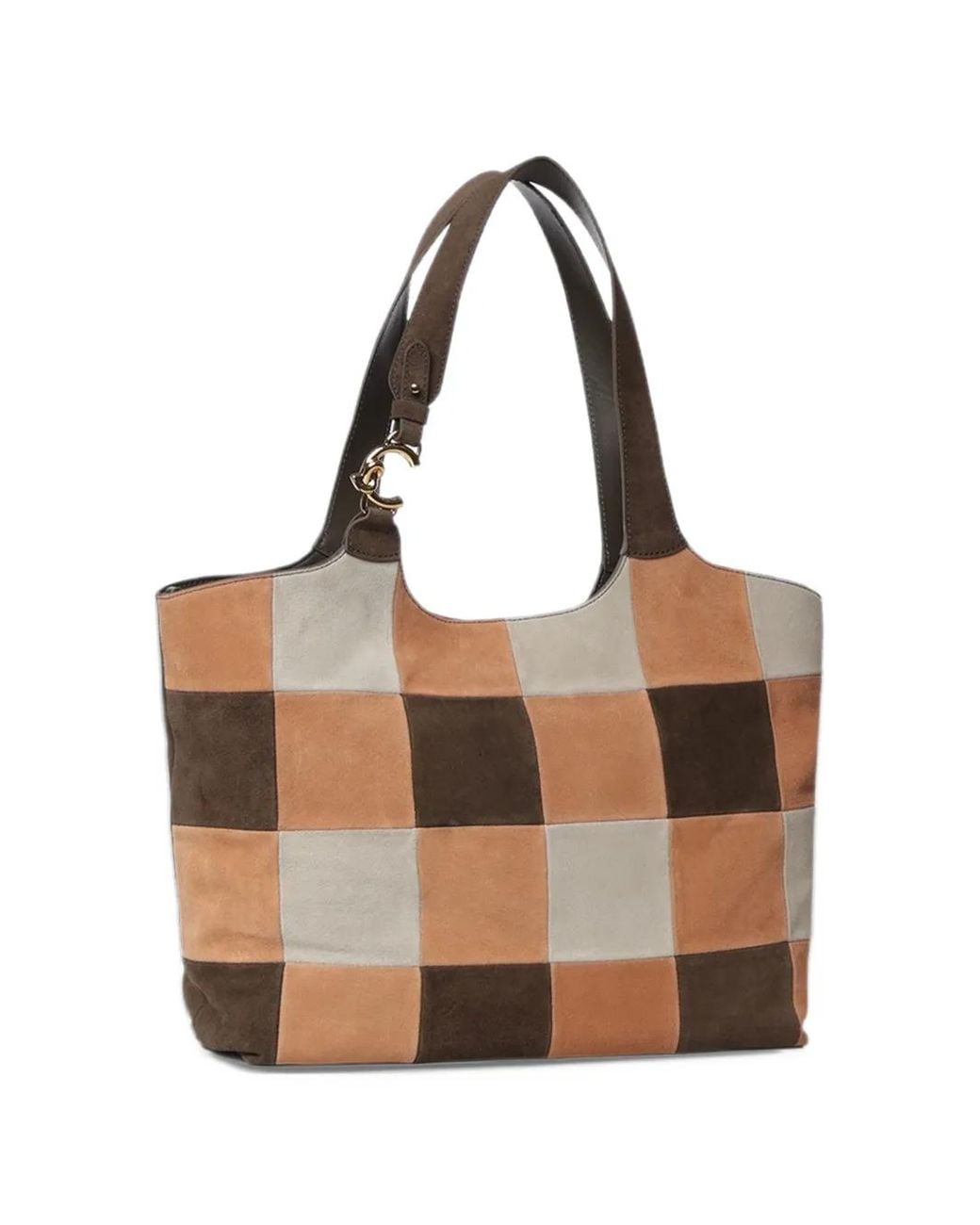 Coccinelle Brown Patchwork Shoulder Bag