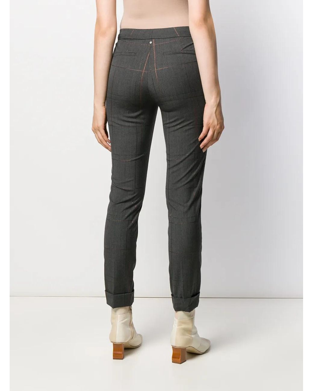 Lorena Antoniazzi Gray Slim Fit Trousers