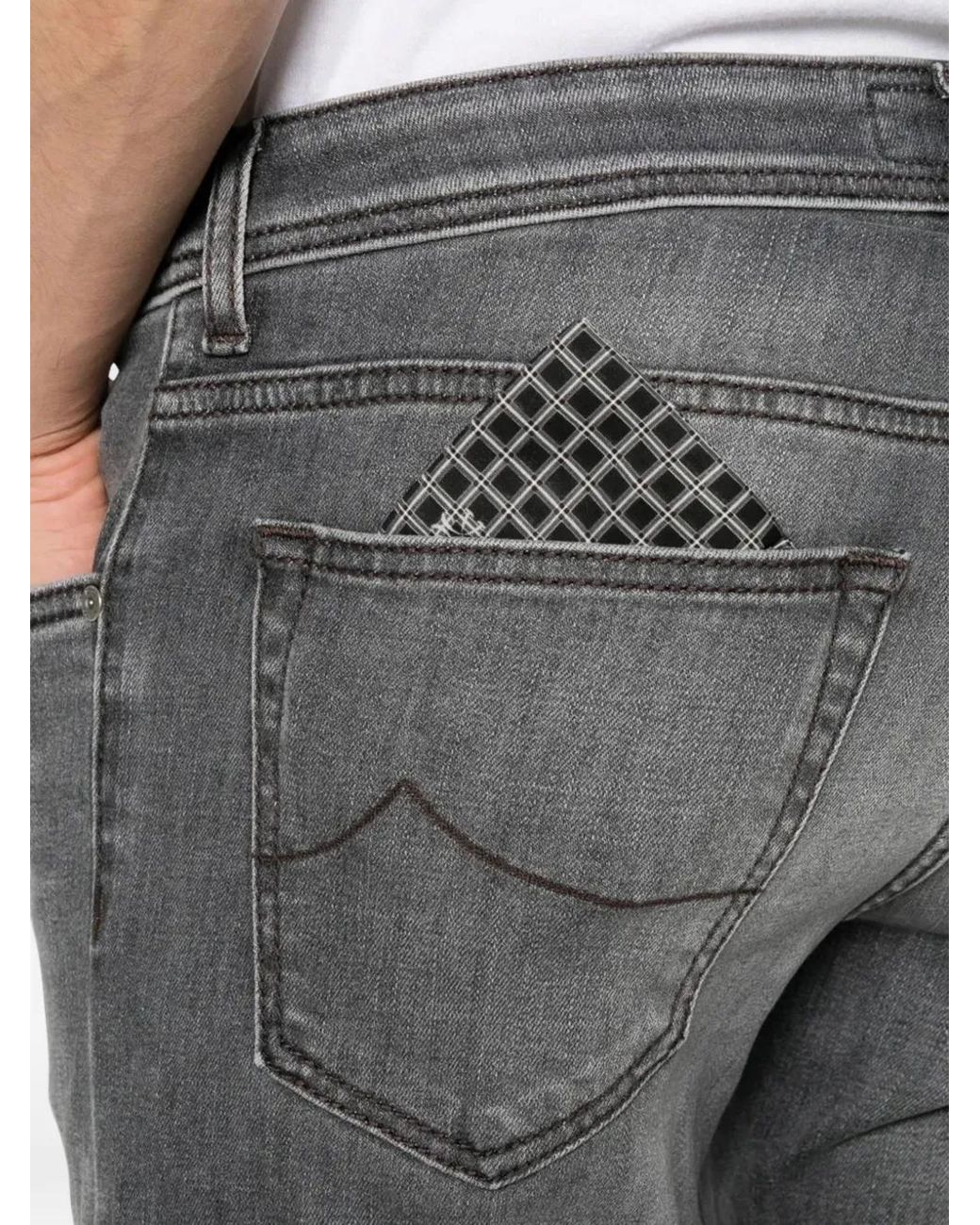 Jacob Cohen Gray Jean Nick À Coupe Slim for men