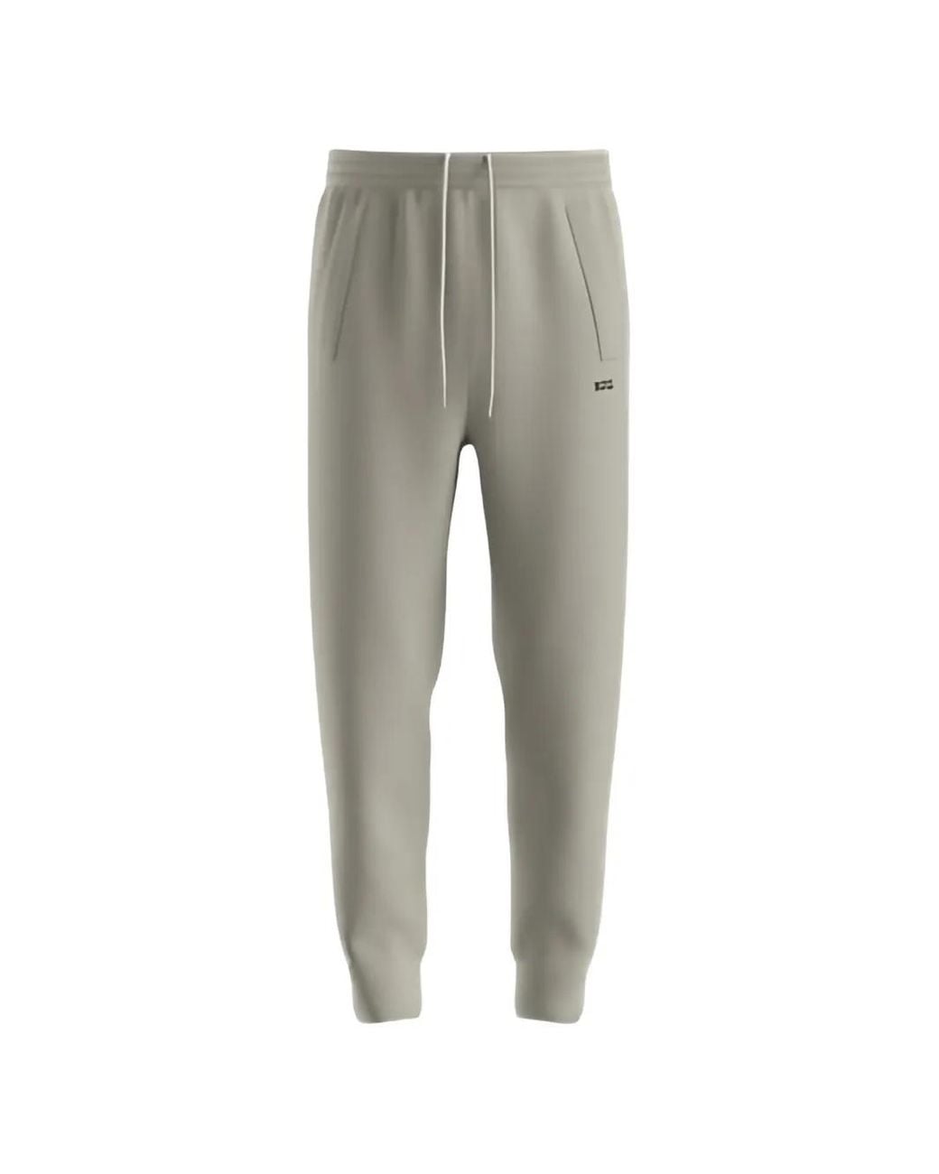 Boss Gray Cotton-Blend Sweatpants With Embroidered Logo for men