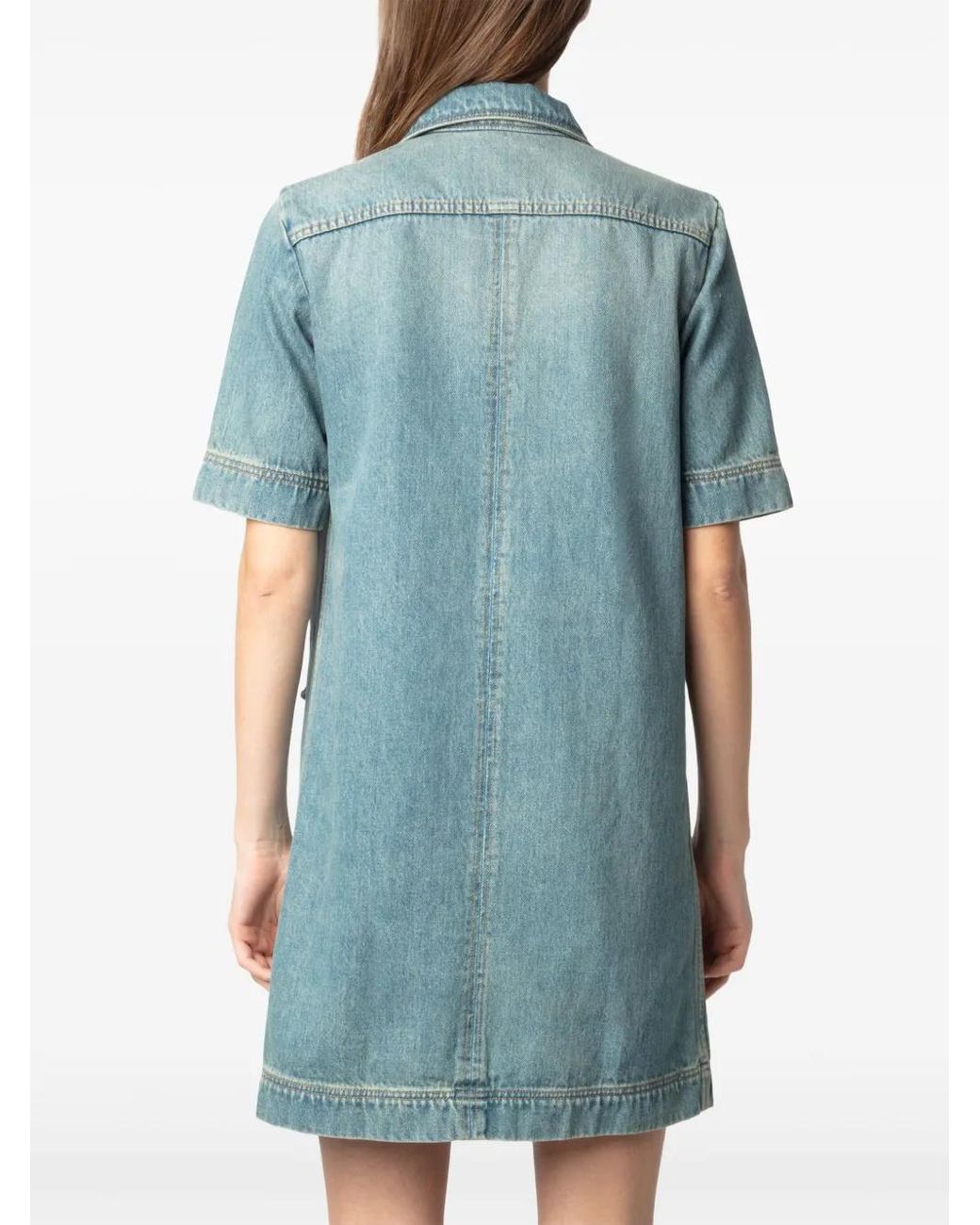 Zadig & Voltaire Blue Denim Mini Dress