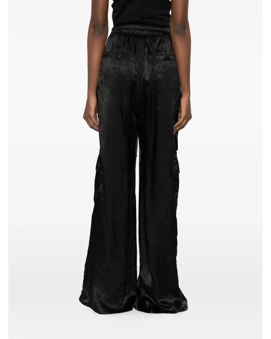 Rick Owens Black Cargobelas Drawstring Trousers