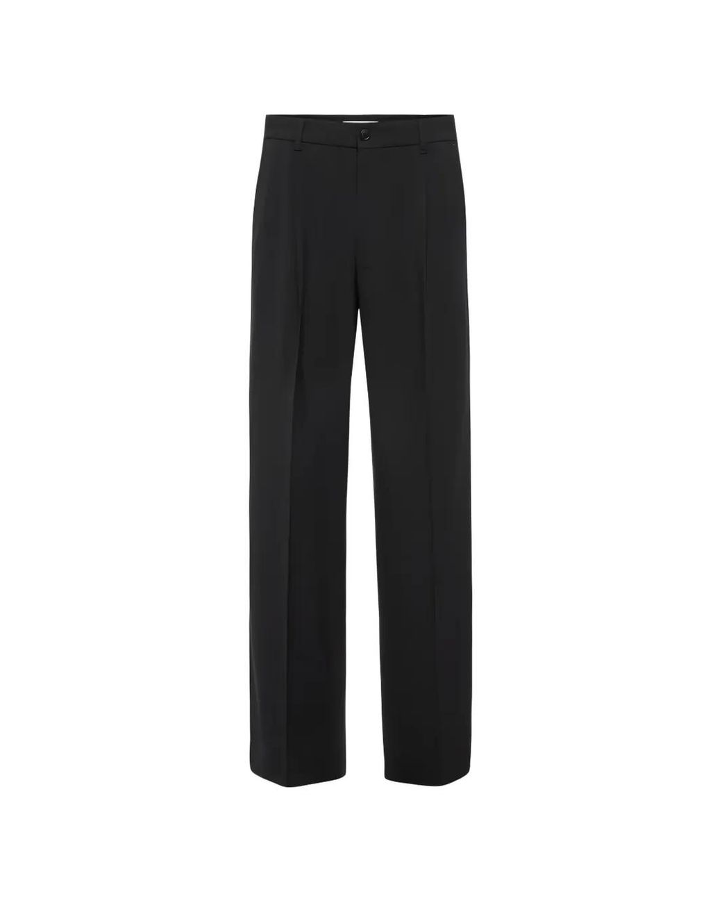 Drykorn Black Pleated Straight-Leg Trousers for men