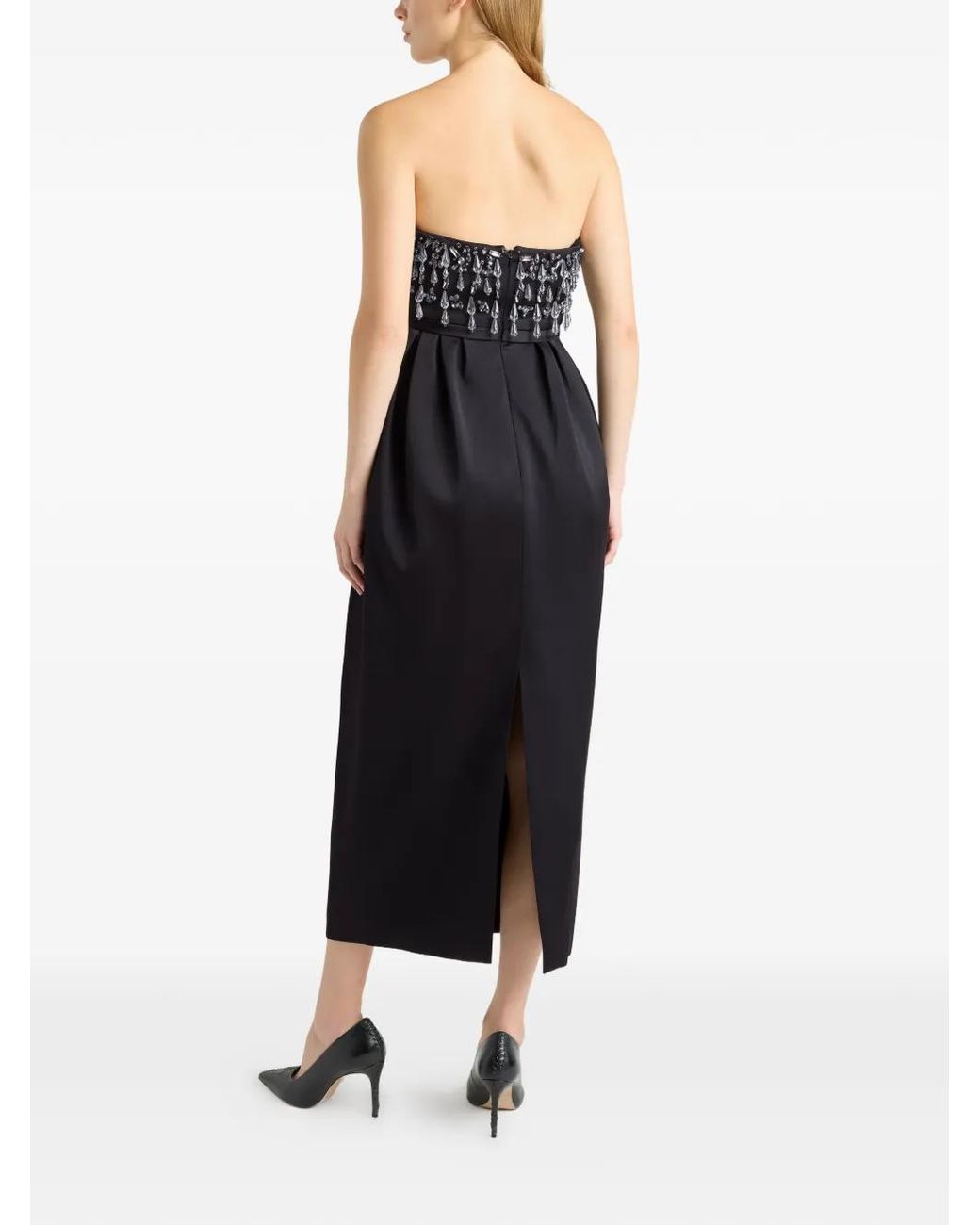 Cinq À Sept Black Gemstone Layered Zelina Dress
