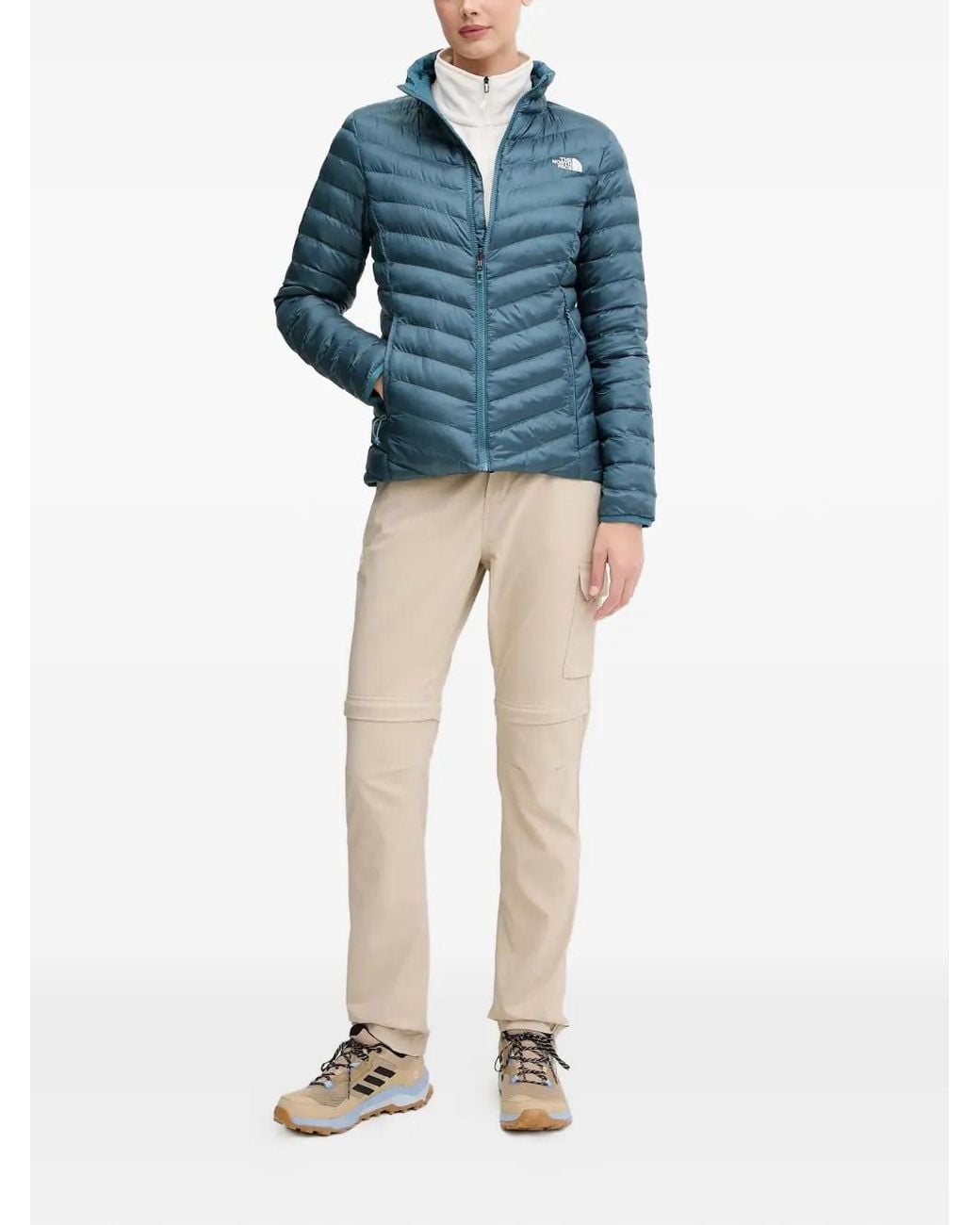 The North Face Blue Chevron Quilted Jacket