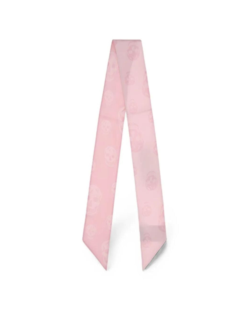 McQueen Pink Skull Silk Scarf