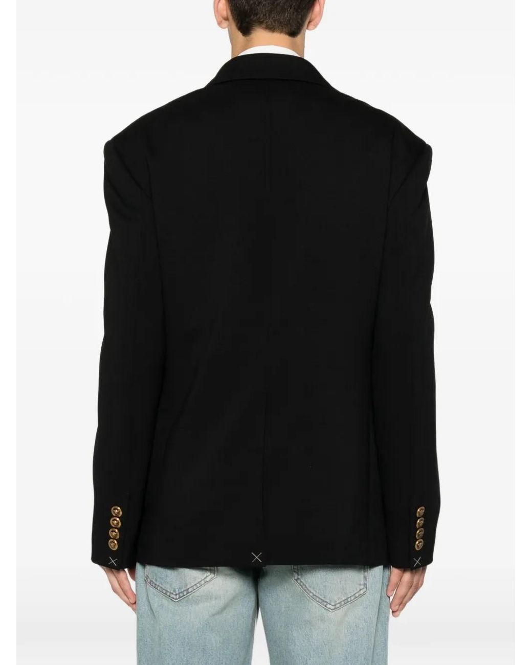 Blazer Stretch Versace de hombre de color Black