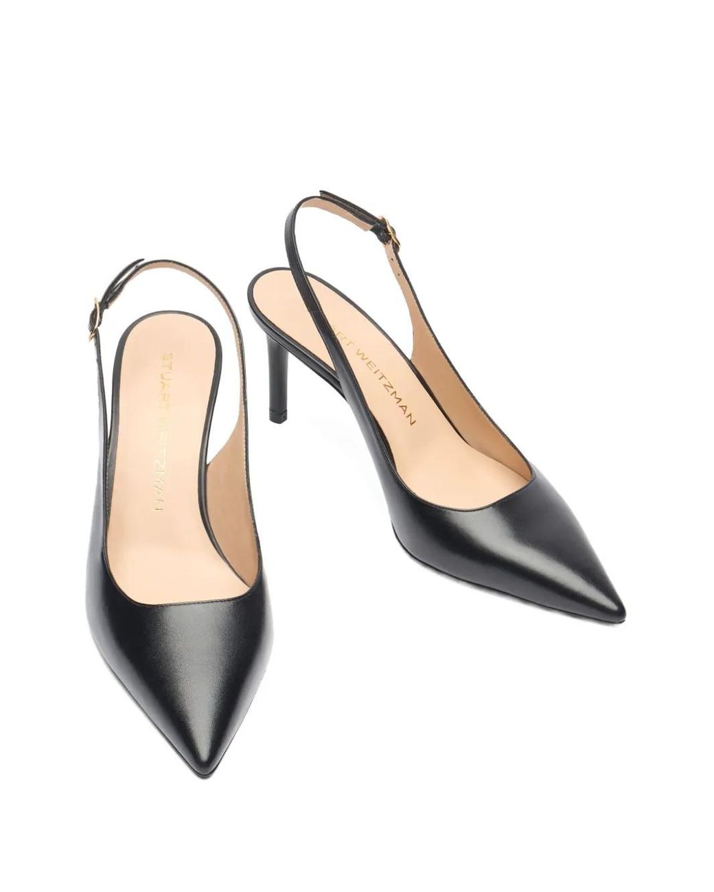 Stuart Weitzman Black Power Slingback Pumps