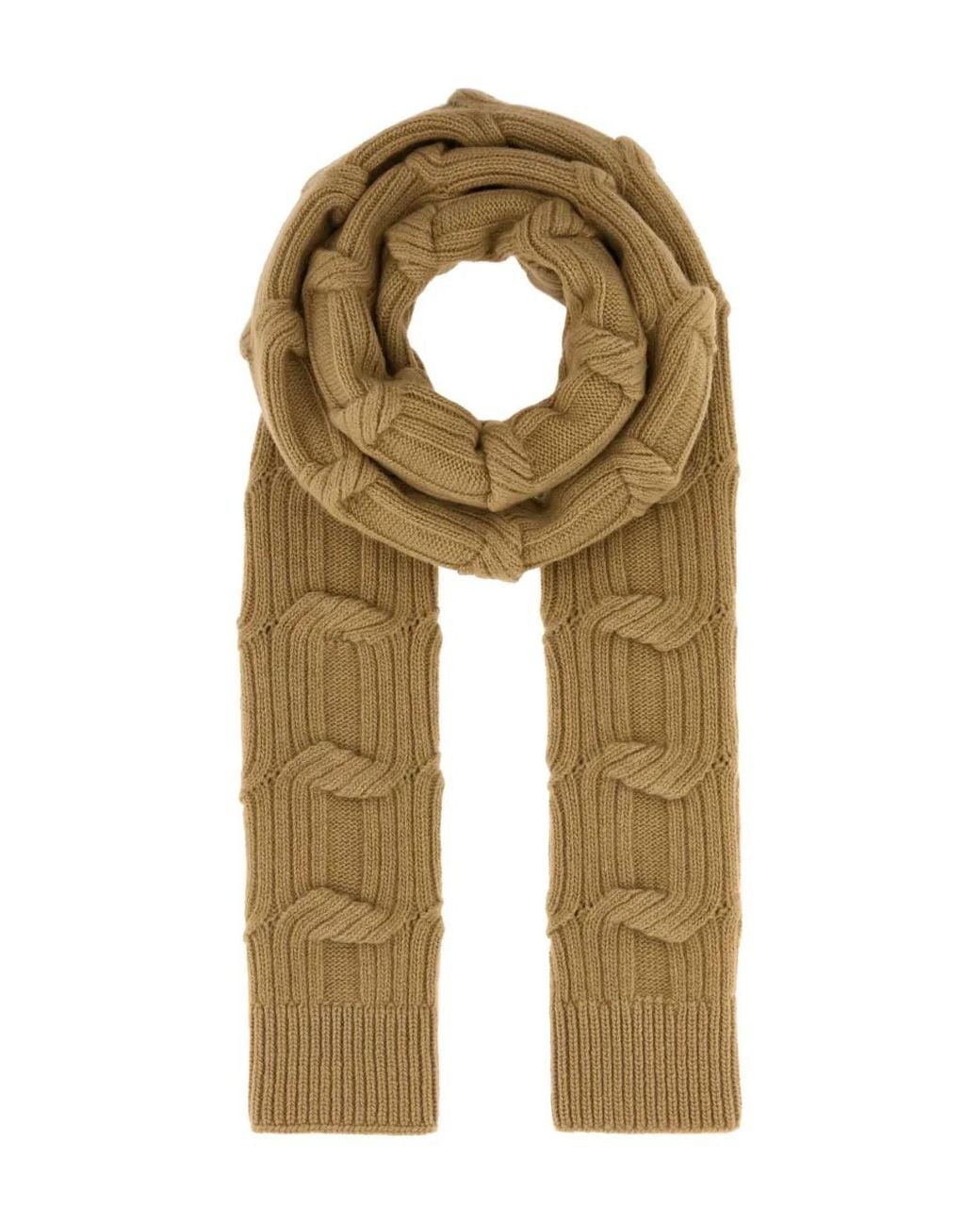 【最安値】 STELLA McCARTNEY スカーフ Stella McCartney ファラベラ ケーブルニット スカーフ ナチュラル | Lyst
