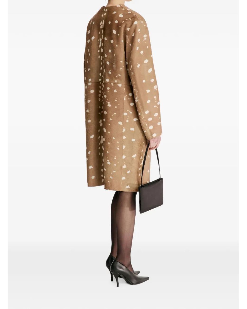Loulou de Saison Natural Liza Printed Leather Coat