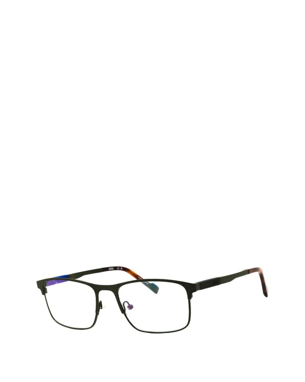 Zeiss Gray Titanium Rectangle-Frame Glasses for men