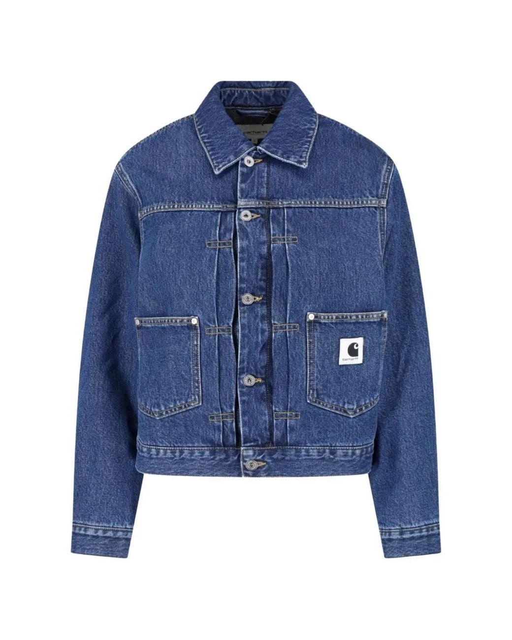 Carhartt Blue Belmar Logo-Patch Denim Jacket
