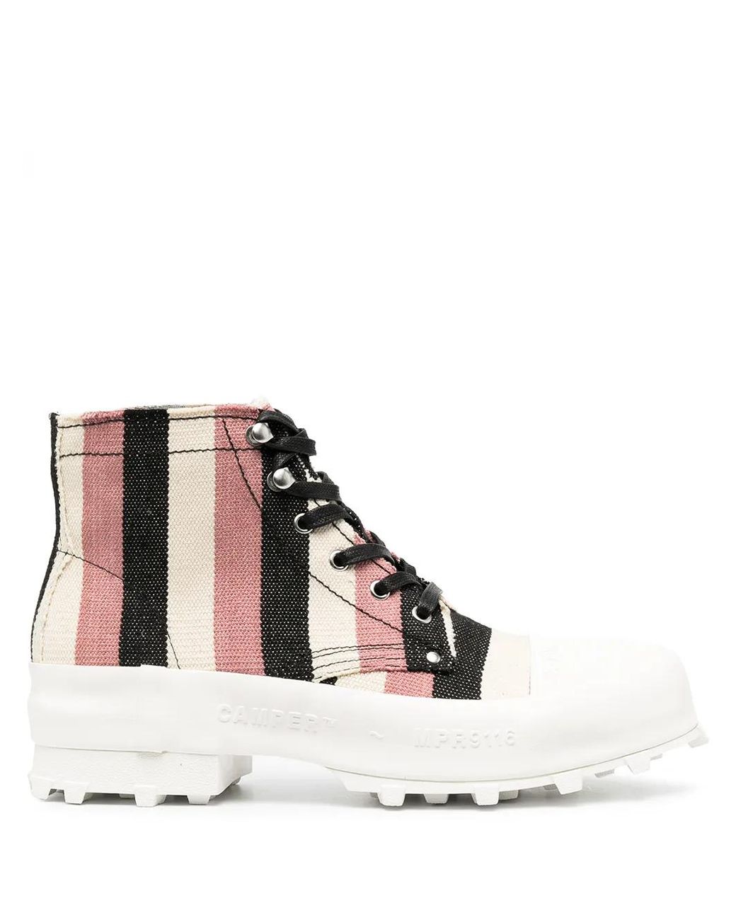 CAMPERLAB Multicolor Traktori Striped Ankle Boots for men