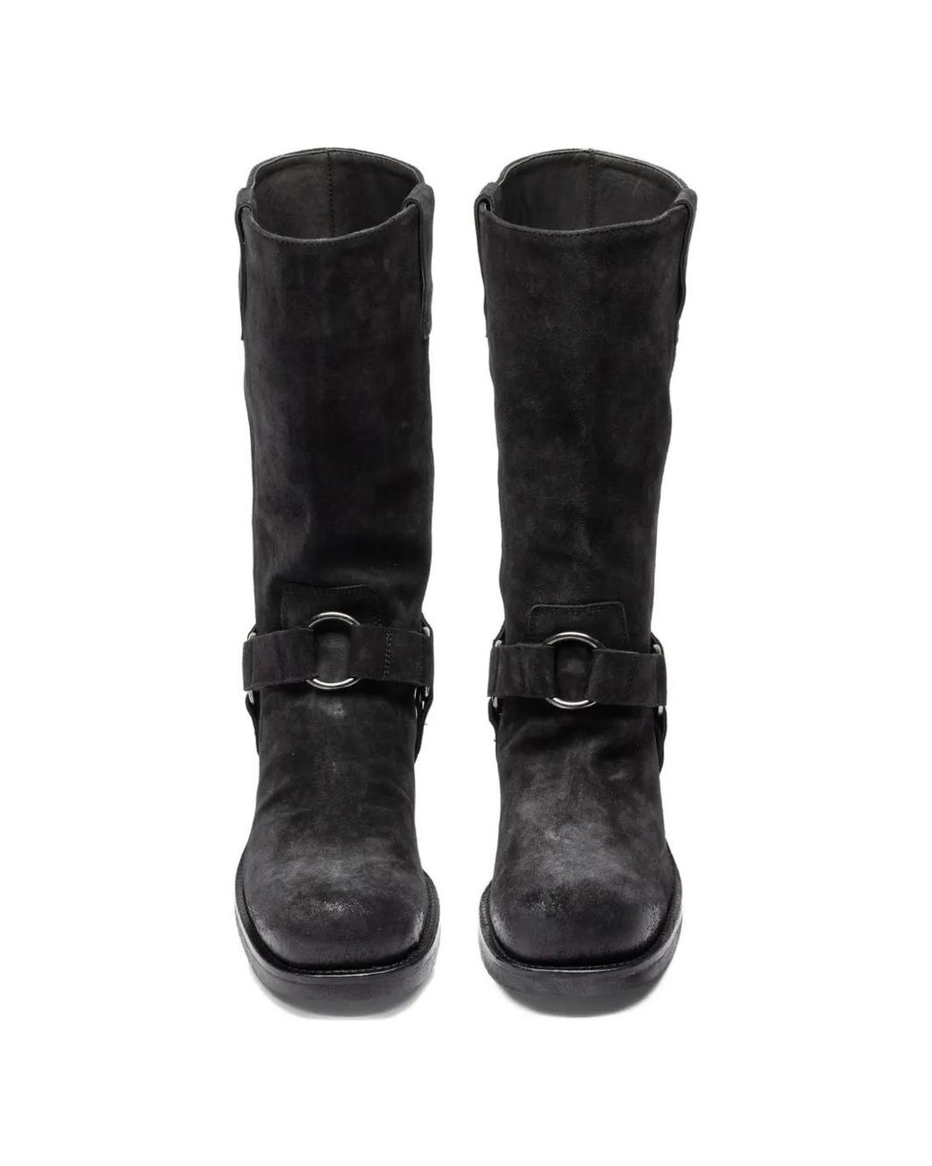 Officine Creative Black Dana 004 Buckle Boots