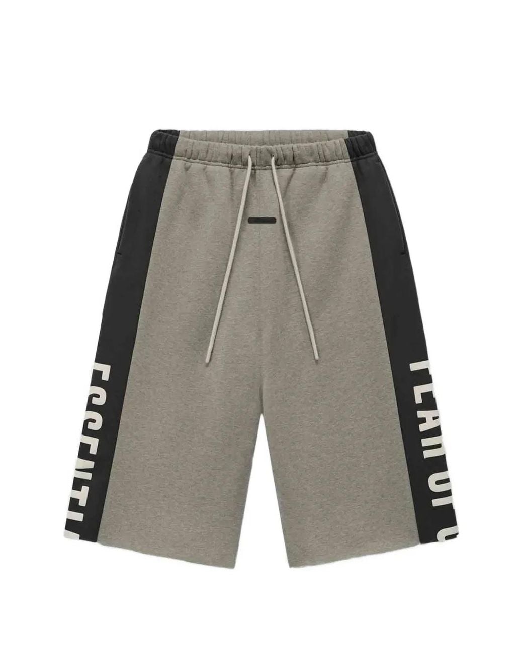 Fear Of God Gray Panelled Raw-Cut Shorts for men