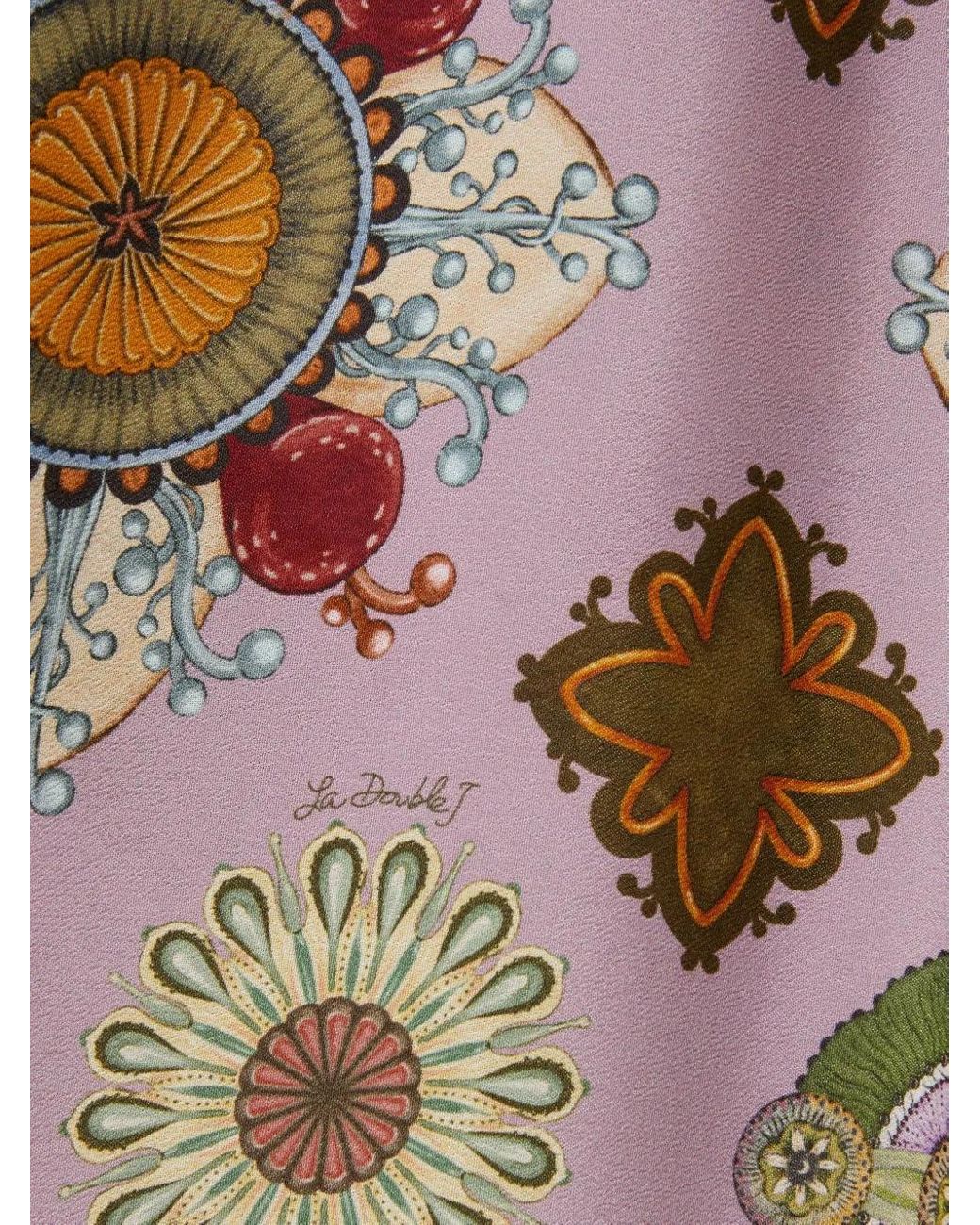 LaDoubleJ Pink Lunaria Foulard Dress