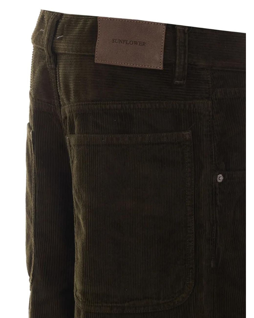 sunflower Black Wide-Leg Corduroy Trousers for men