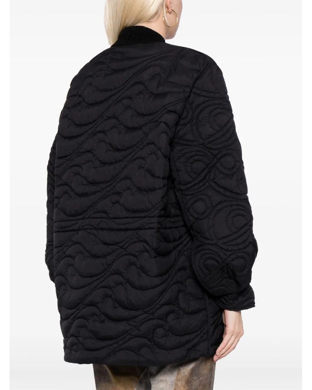 JNBY Black Drawstring-Waist Quilted Jacket