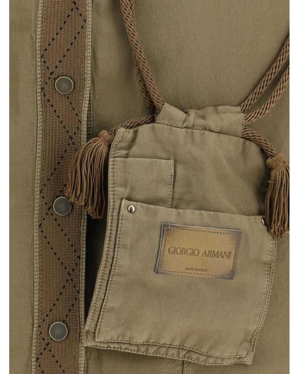 Giorgio Armani Green Shirt Jacket With A Matching Small Bag