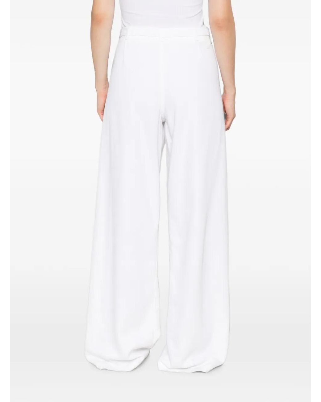 Pantalones Anchos Gaia Con Cinturón DARKPARK de color White