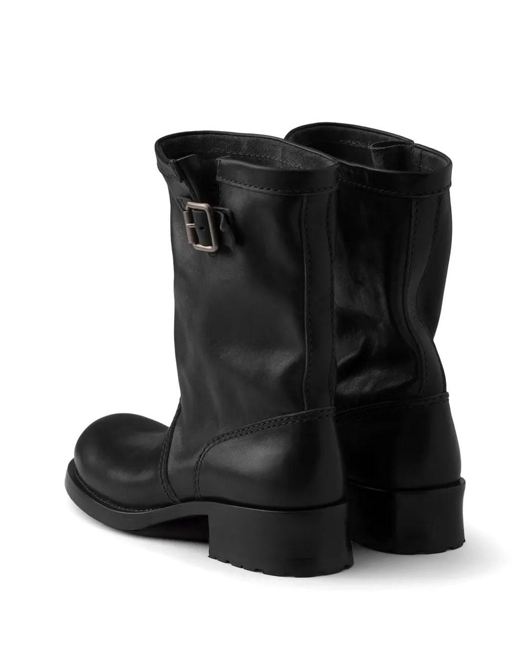 Prada Black Halbhohe Stiefel