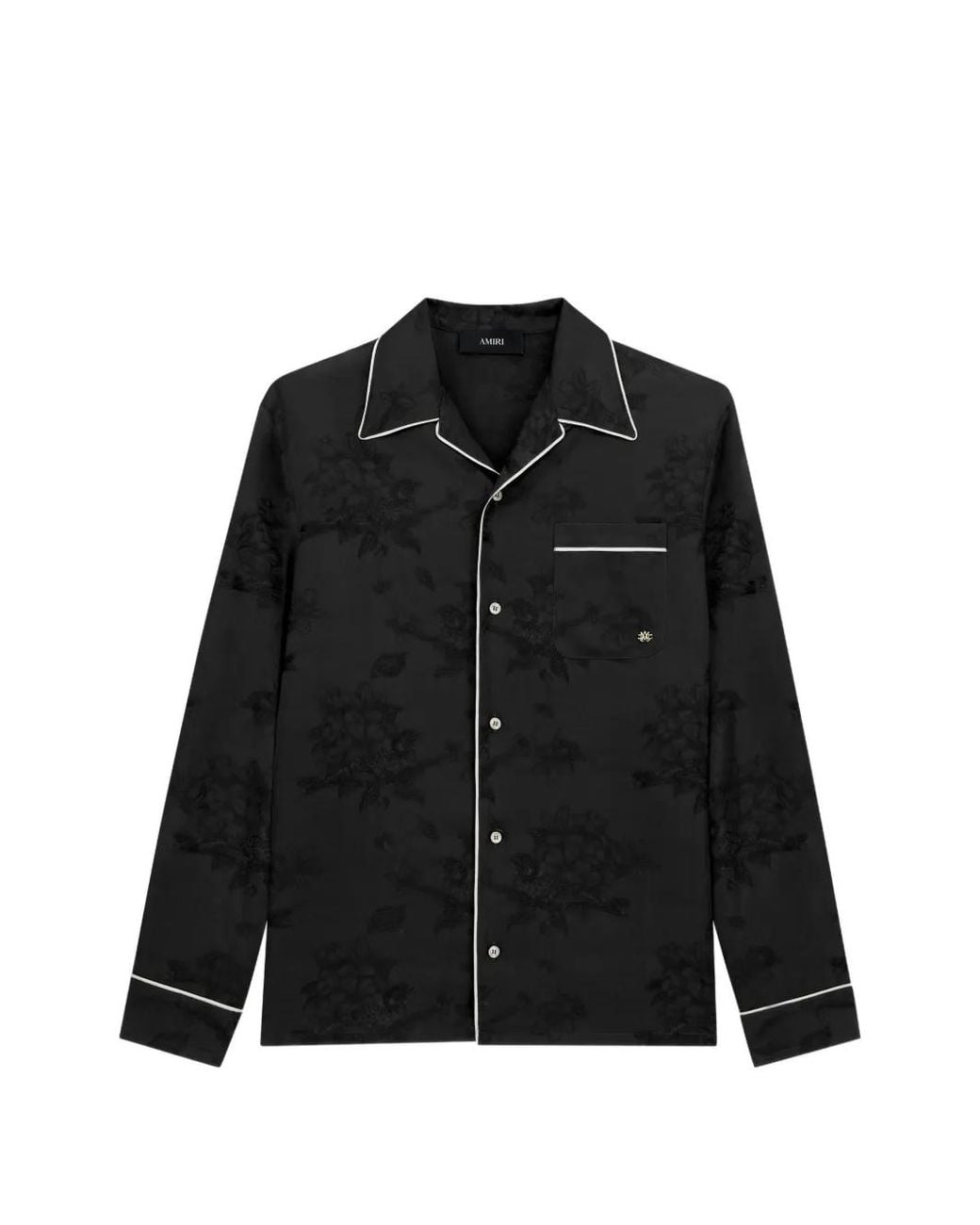 Amiri Black Piping-Detail Shirt for men