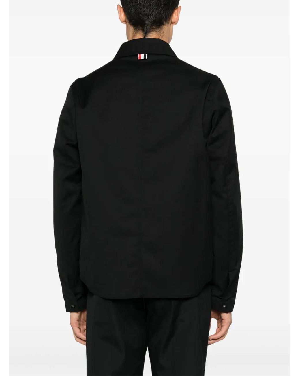 Thom Browne Black Wool Shirt Jacket for men
