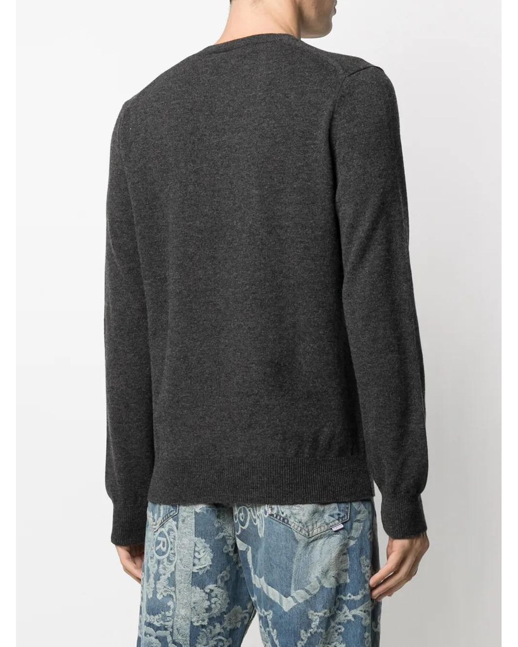 COMME DES GARÇONS PLAY Multicolor Embroidered Double Heart Patch Jumper for men