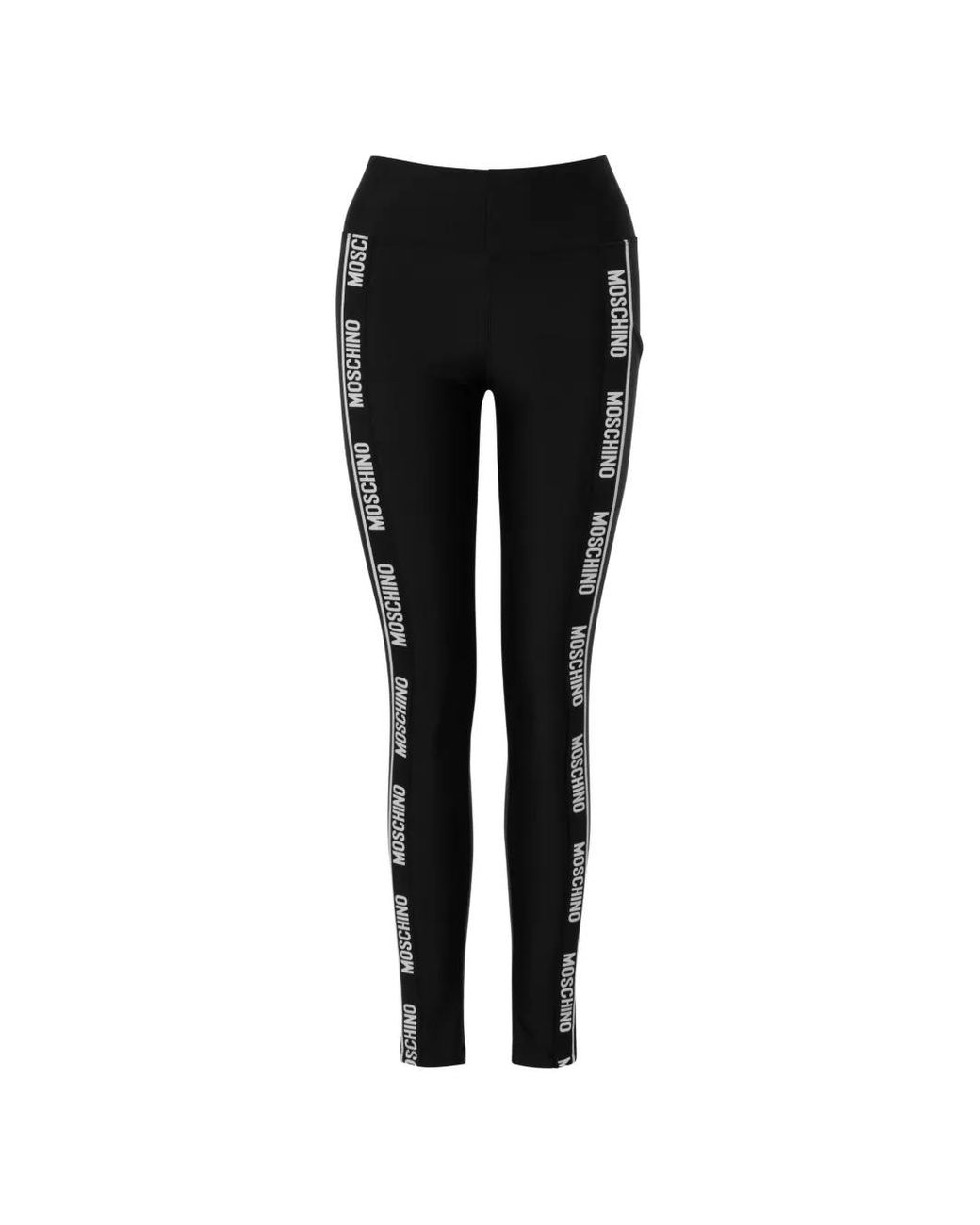 Moschino Black Logo-Tape Leggings