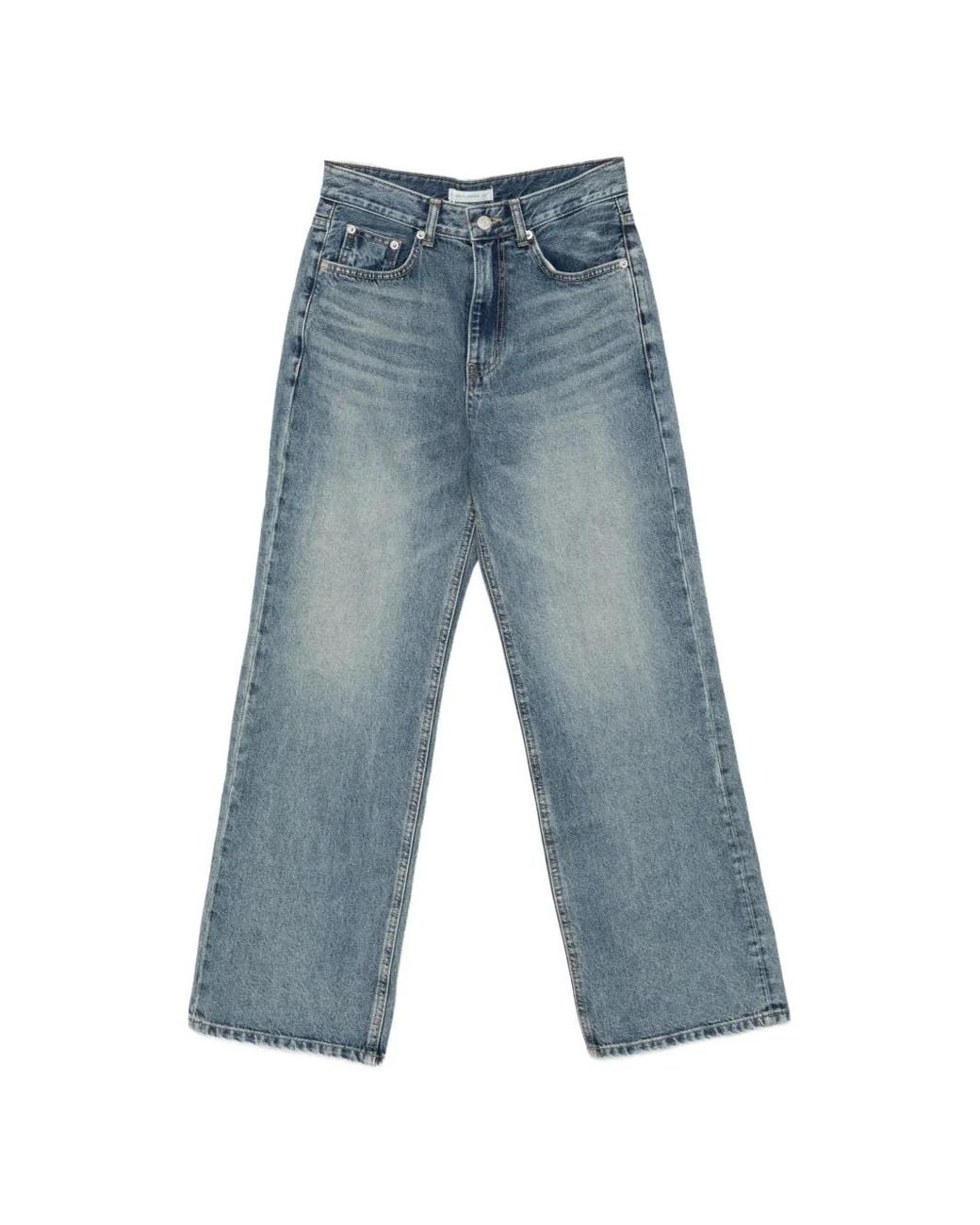 Vaqueros Anchos Con Efecto Descolorido Low Classic de color Blue