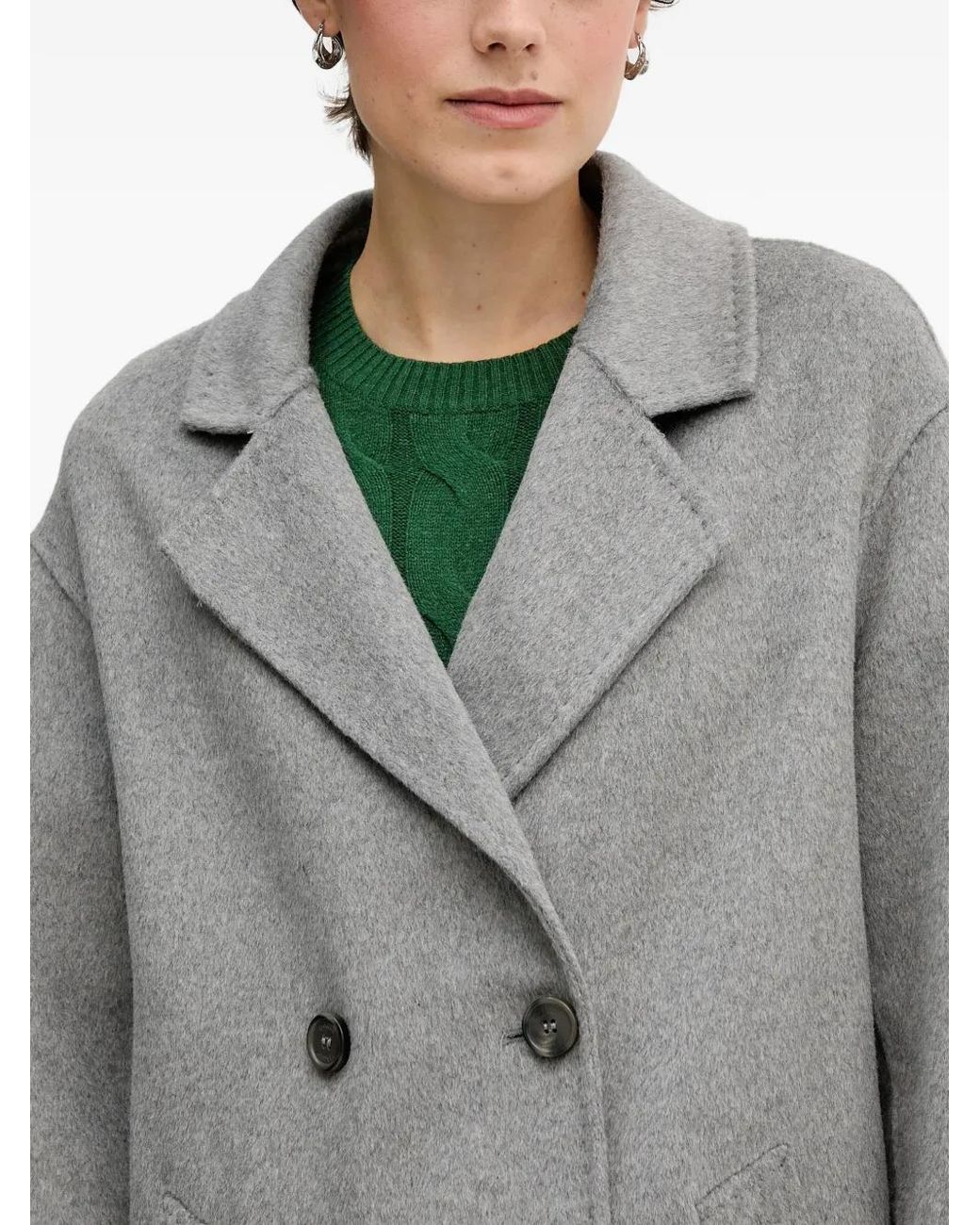 GAUDI Gray Double-Breasted Coat