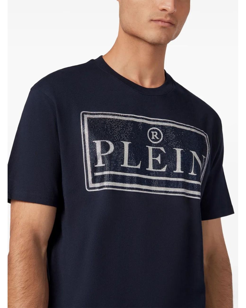 Philipp Plein Blue Round Neck T-Shirt for men
