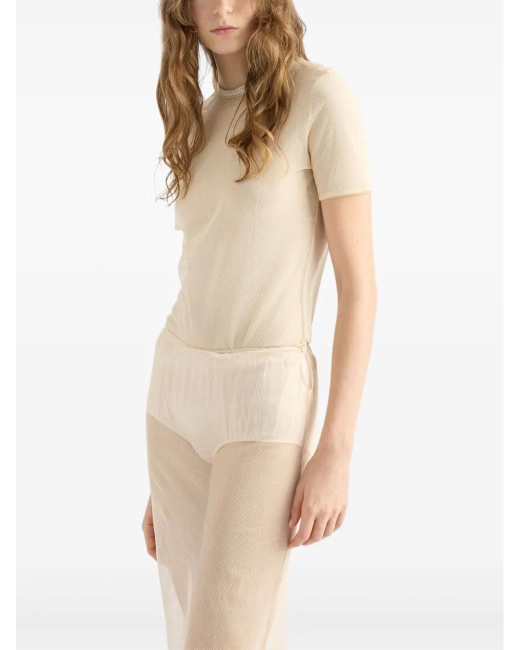 Prada Natural Cotton T-Shirt