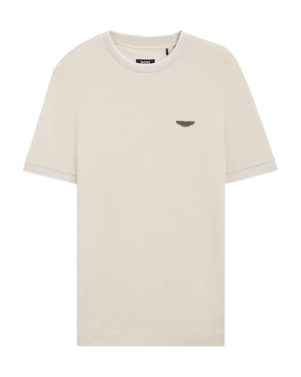 Boss White T-Shirt À Patch Logo for men