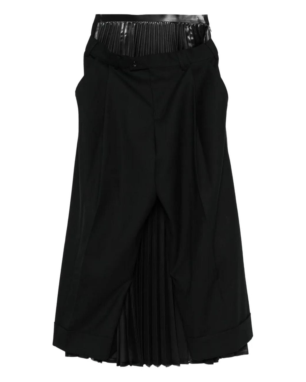 Pantalones De Lana Con Pinzas Junya Watanabe de color Black