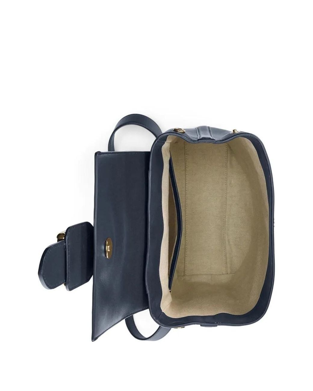 Ralph Lauren Blue Wellington Leather Backpack