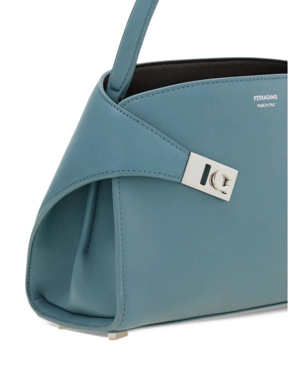 Ferragamo Blue Hug Soft Bicolor Handbag (Xs)