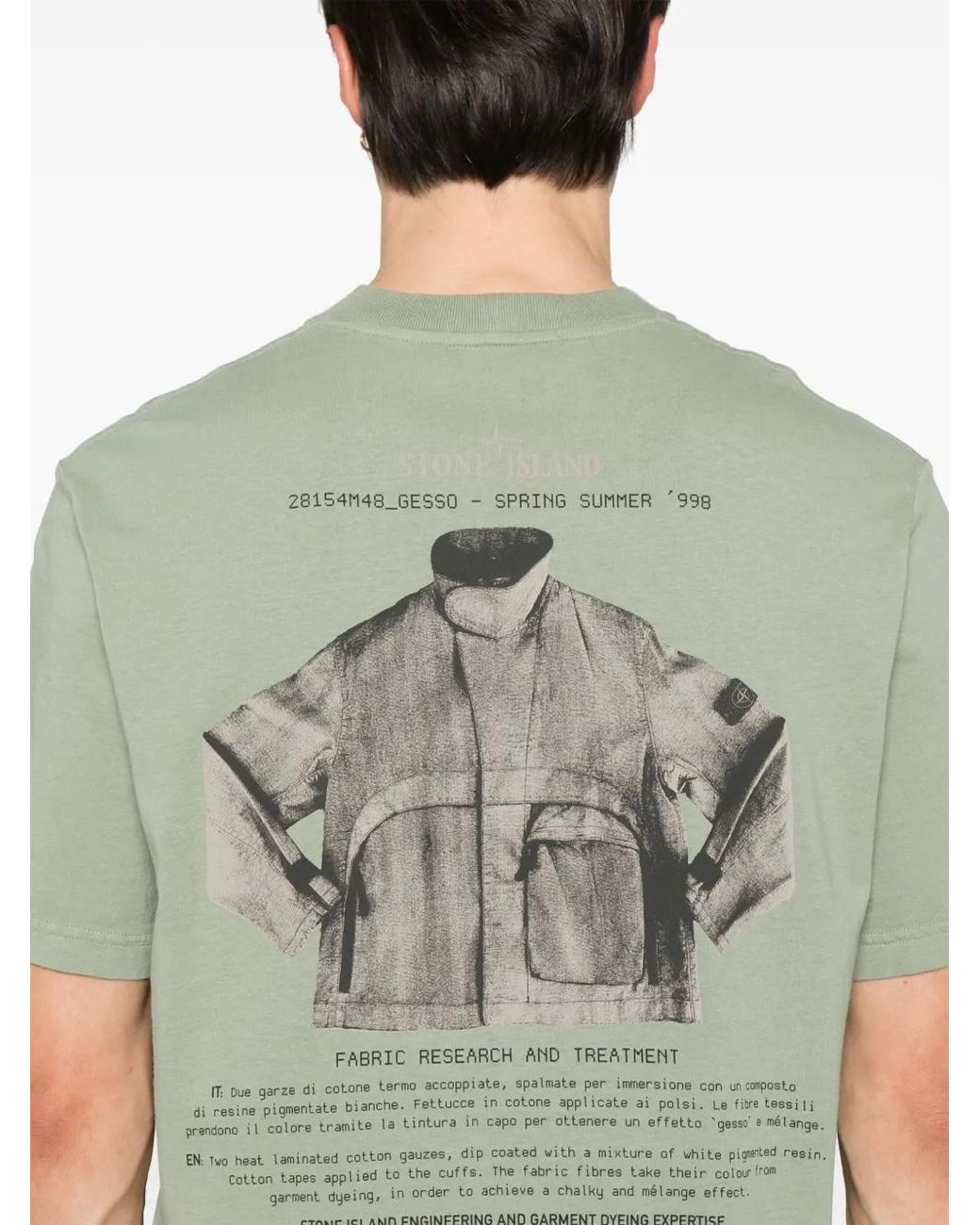 Stone Island Green Organic-Cotton Jersey T-Shirt for men