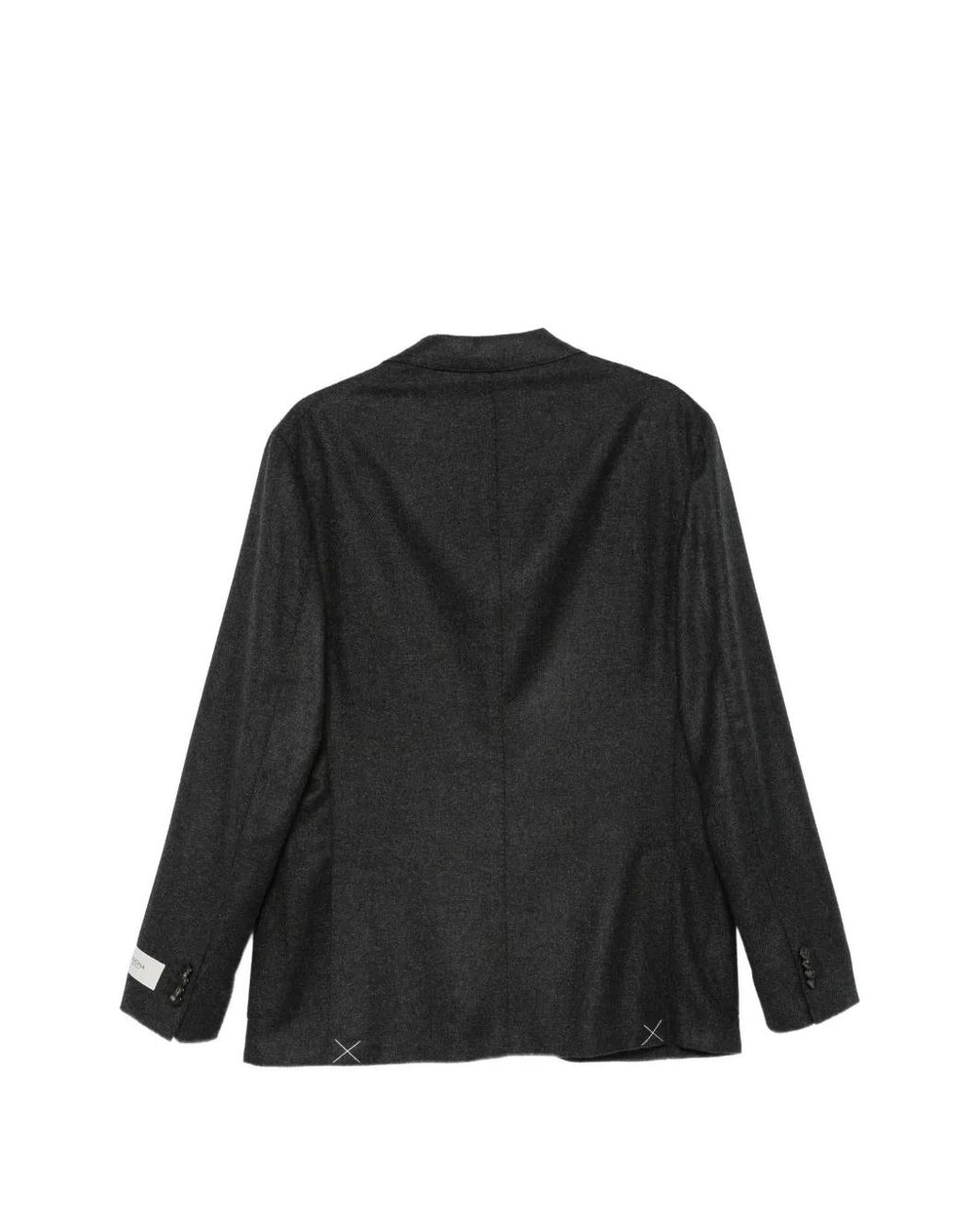 Agnona Black Veste Boutonnée À Revers Crantés for men