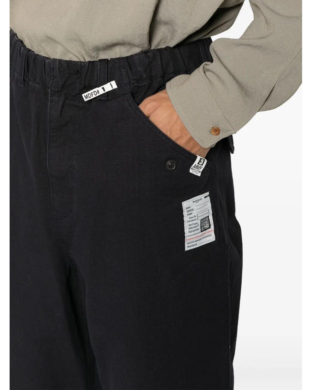 Maison Mihara Yasuhiro Blue Wide-Leg Cotton Trousers for men