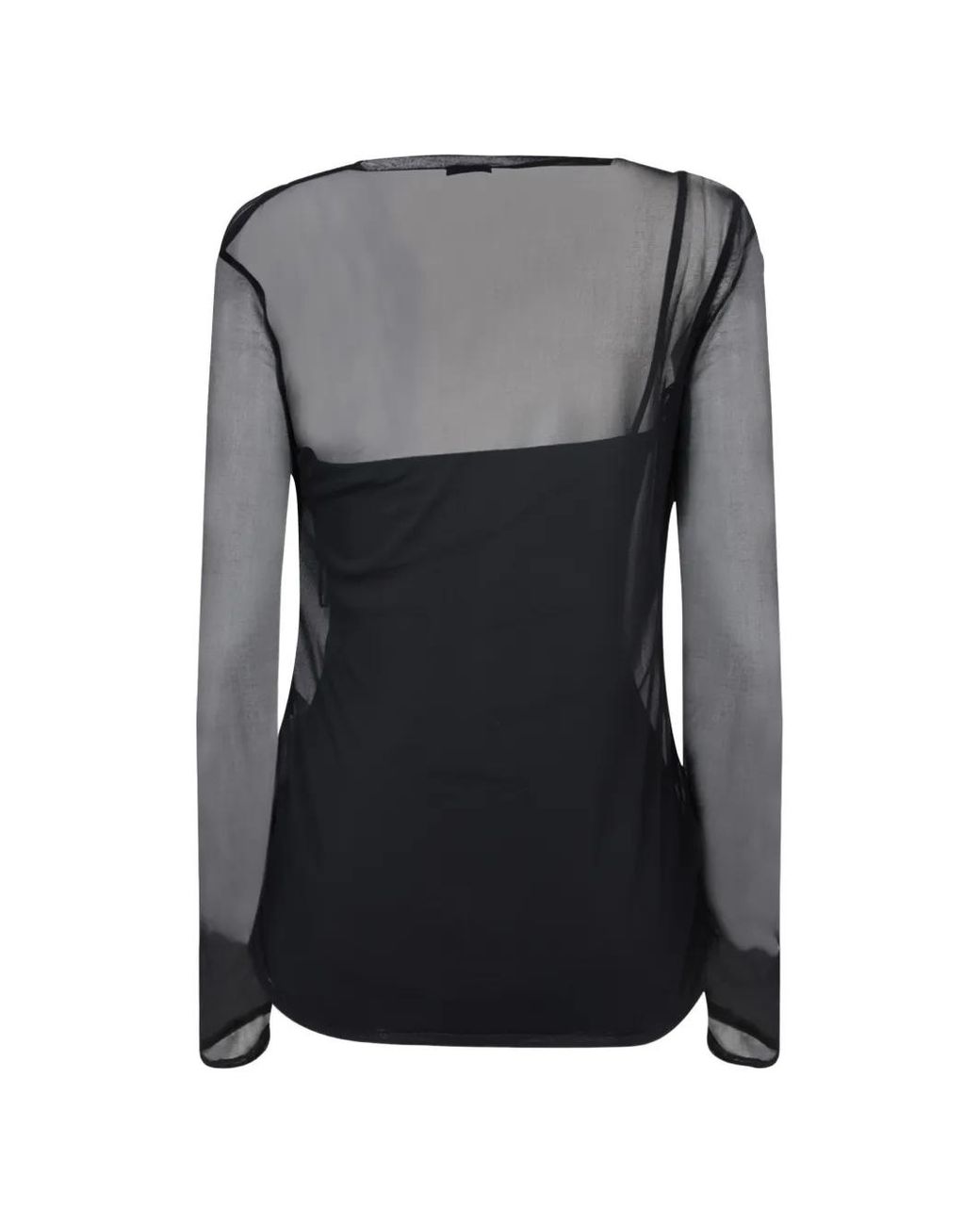 Givenchy Black V-Neck Mesh Top