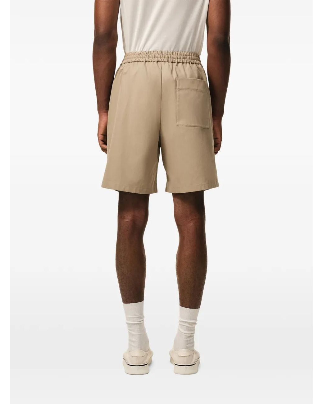 AMI Natural Polyester Cotton Elastic Waist Shorts Adc